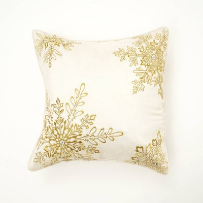 Polyester Throw Pillow With Embroidery & Bead Work Soft & Stylish Accent