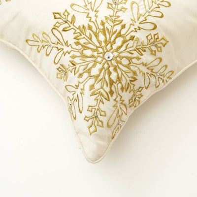 Polyester Throw Pillow With Embroidery & Bead Work Soft & Stylish Accent