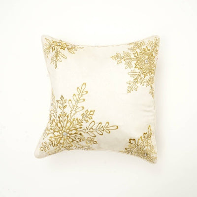 Polyester Throw Pillow With Embroidery & Bead Work Soft & Stylish Accent
